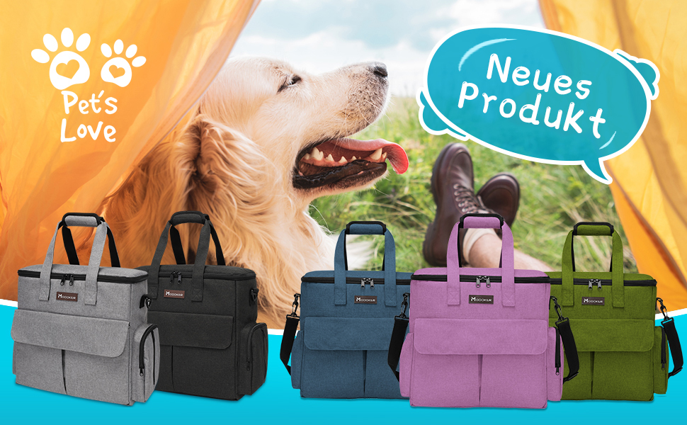 Modoker Airline Approved Pet Carrier & Travel Set - Dog & Cat Carrier Bag with Multifunction Pockets - Grey 6 Piece Set