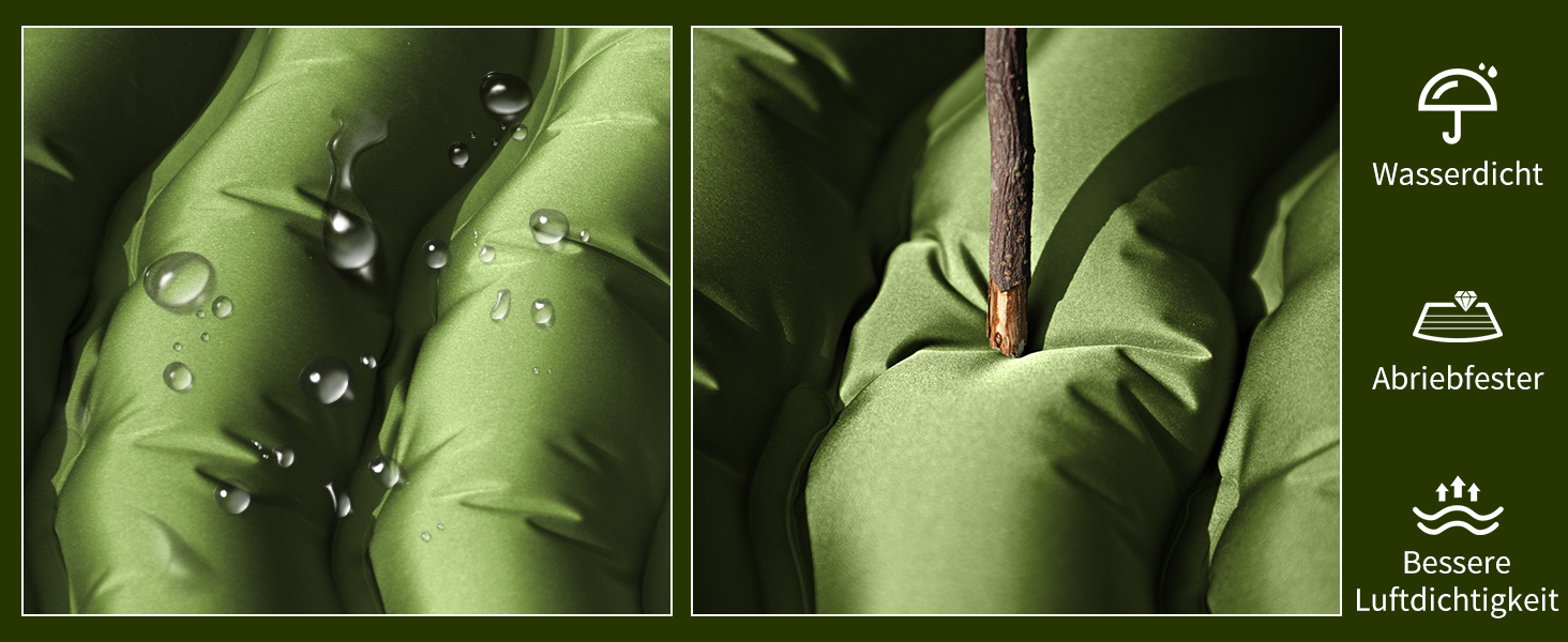 Надувний килимок для кемпінгу Isomatte з самонадуваванням, 10 см заввишки, з помпою та подушкою для відпочинку на природі, кемпінгу, походу, велосипедного туризму та відпочинку в наметі