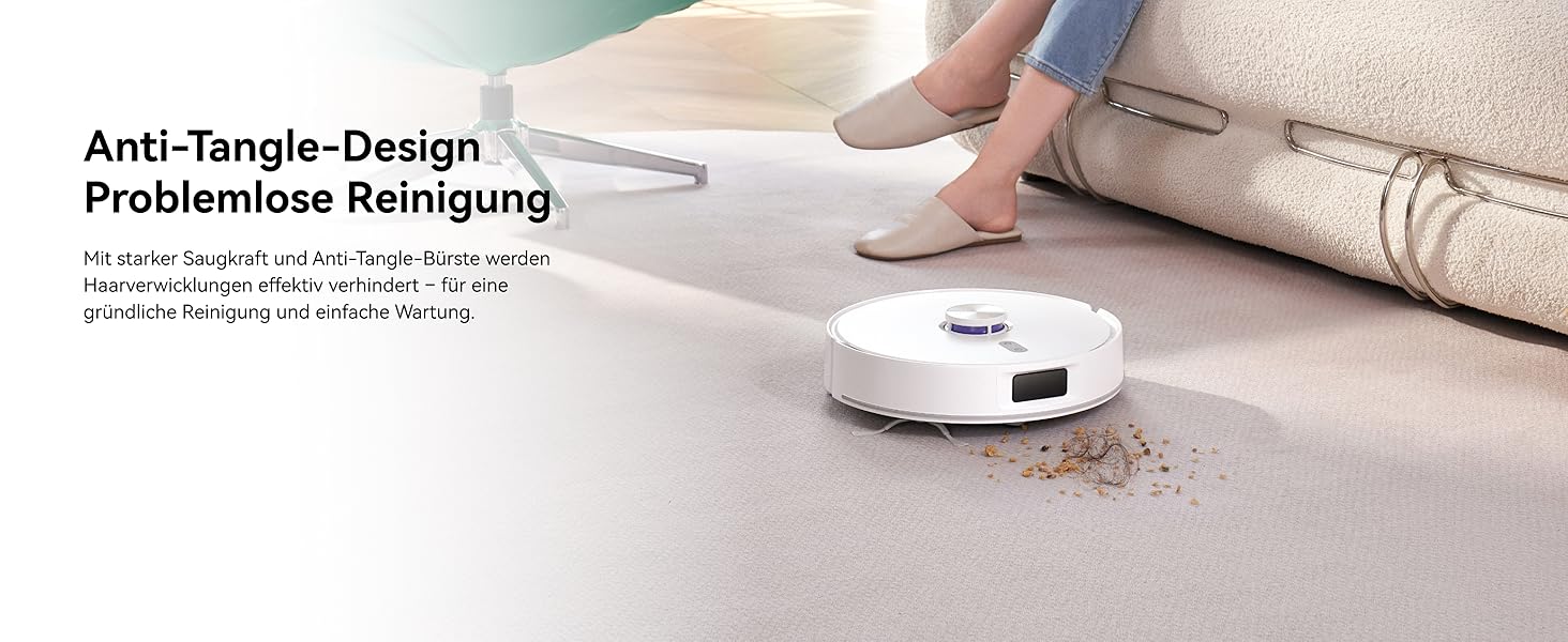 Робот-пилосос NARWAL Freo S з функцією миття підлоги, 8000Pa, 8N тиск, станція самоочищення 3.5L, LDS-лазерна навігація та 3D-картування, керування через додаток, для килимів/шерсті домашніх тварин