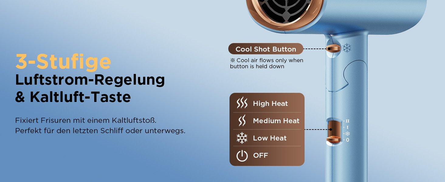 Складаний фен з іонізацією 2000 Вт, професійний, швидко сушильний, 2 швидкості, 3 режими нагріву, холодний струмінь, дифузор, концентратор, гребінці для укладки, для чоловіків та жінок, у подорожі