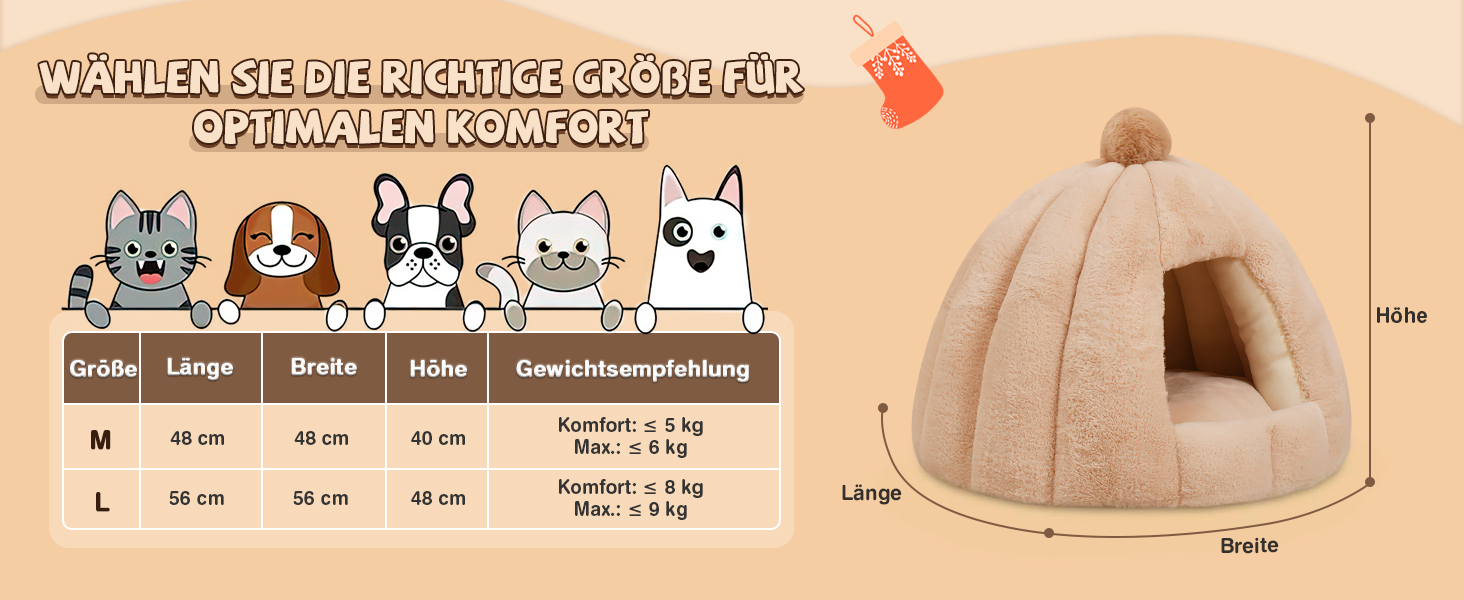 Кішка/Собака, Будинок-Печера ALLSOPETS, Igloo, Зйомний М'який Кисень, Для Маленьких і Середніх Тварин, Глетчер Блакитний, L