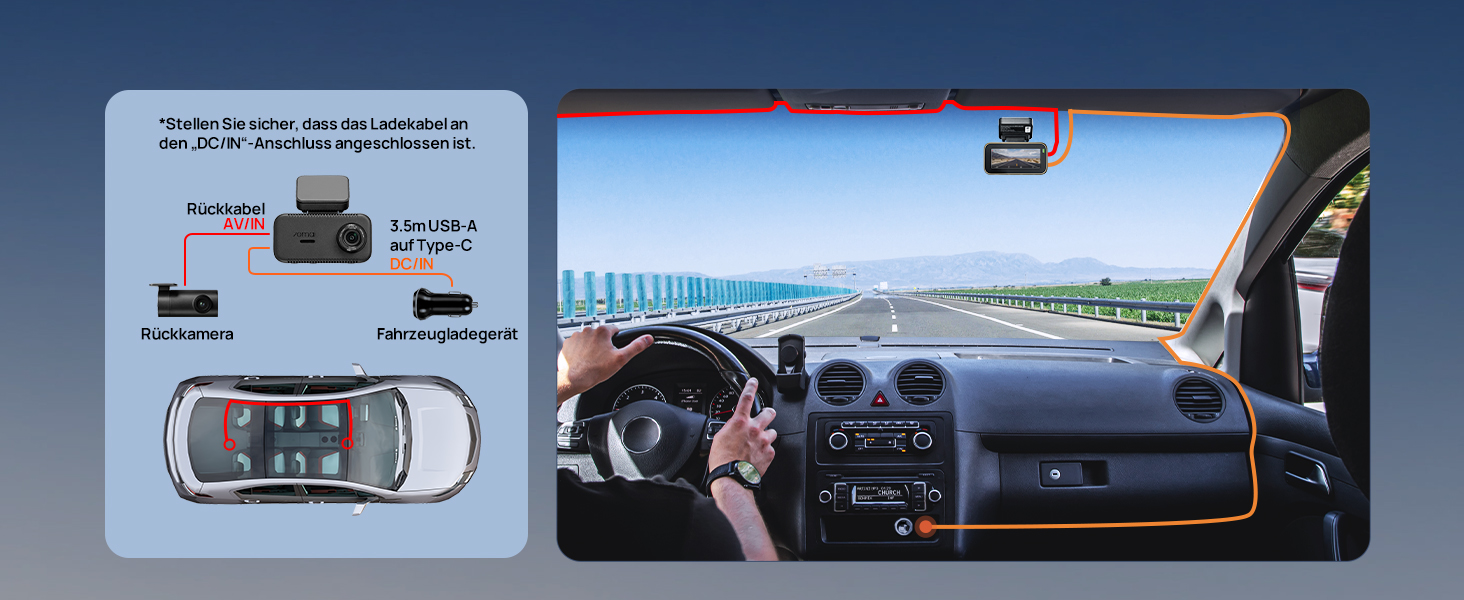 Автомобільний відеореєстратор 70mai A810 Lite 4K з Wi-Fi 6, передня та задня камери, чорний (Carbon Black)