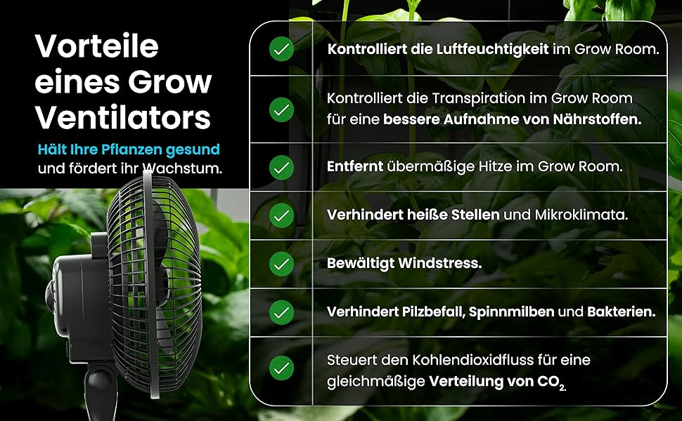 Mini вентилятор Pro Breeze з кліпсою, 20 см, 2 швидкості, тихий, для столу, офісу, кімнати (Чорний)