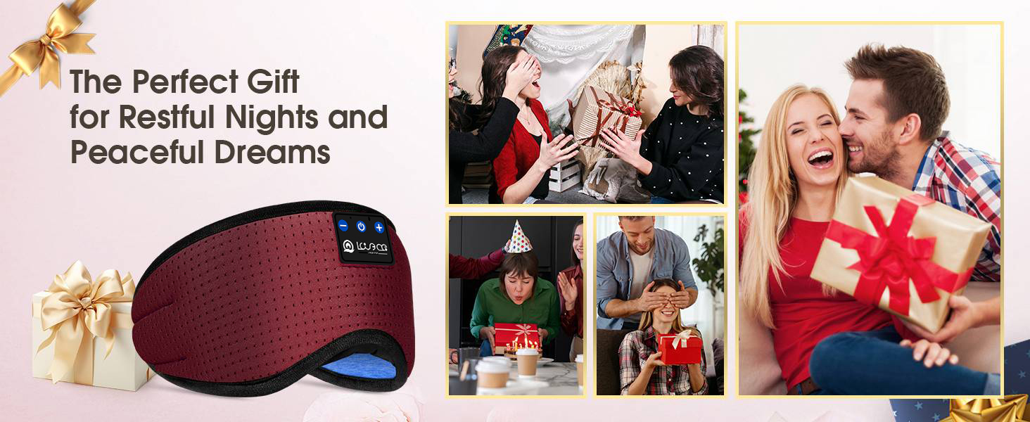 Маска для сну для тих, хто спить на боці, з Bluetooth навушниками. 100% непрозора маска для очей, ультрам'яка. Для подорожей, сну, йоги, медитації. Чорний колір. 1 шт.