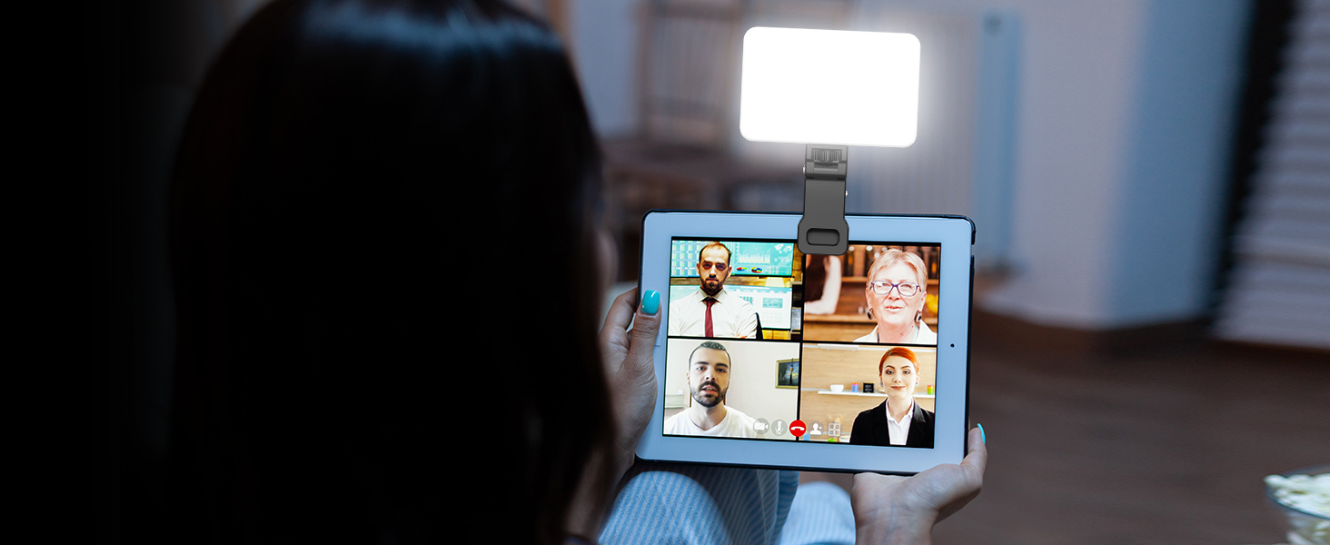 LED-відеолампа Newmowa NMW-80AI для селфі, TikTok, відеоконференцій та макіяжу, з датчиком світла