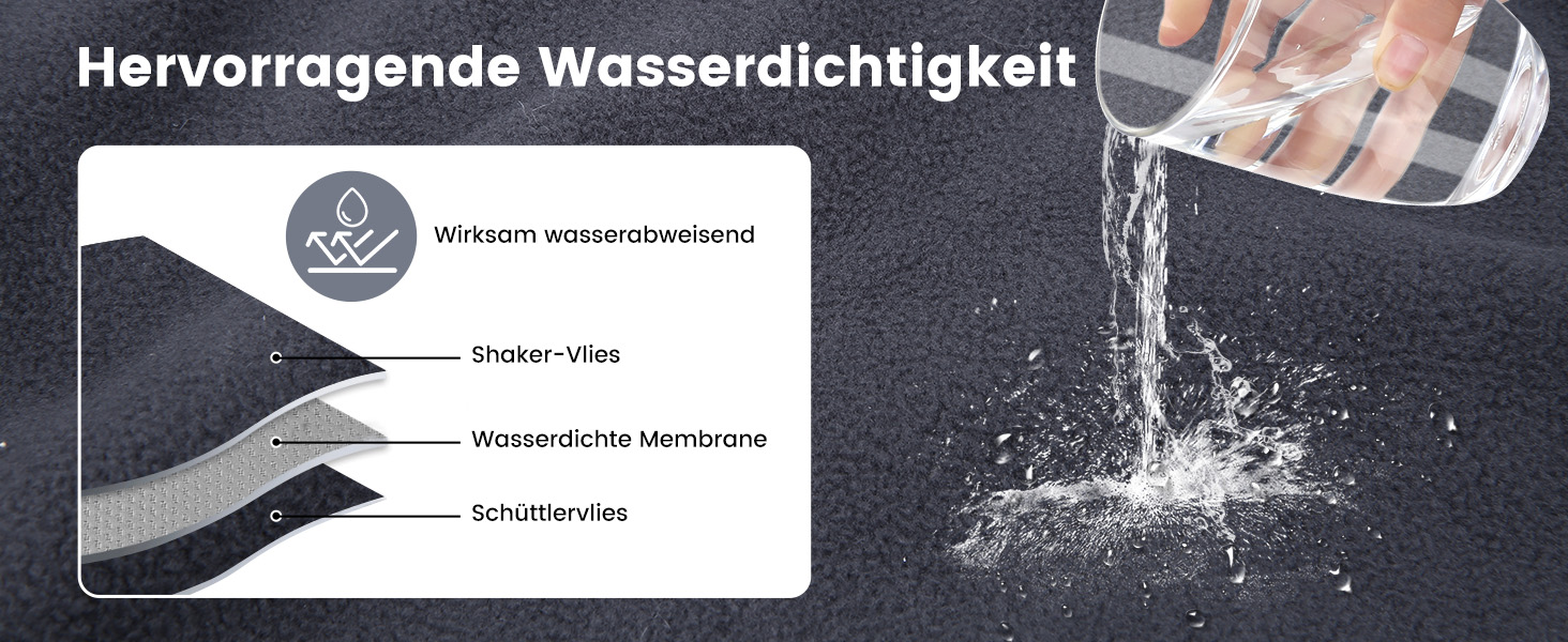 Водонепроникний килимок для собак Happy Hachi 150x127 см, фліс, для софи, машинного прання, автокрісла, меблів (сірий)