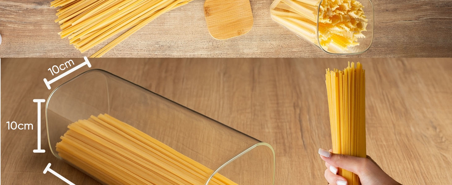 Набір скляних контейнерів для зберігання Deco haus® (6 шт.) з кришкою, етикетками - герметичні банки для круп, макаронів, спецій