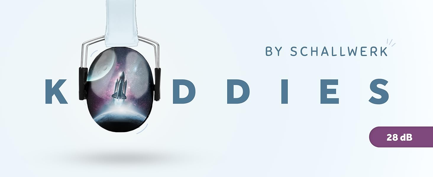 Schallwerk® Kapselgehörschutz Kiddies (Space) - навушники шумозахисні для дітей, mini, ідеальні для повсякденного використання та заходів