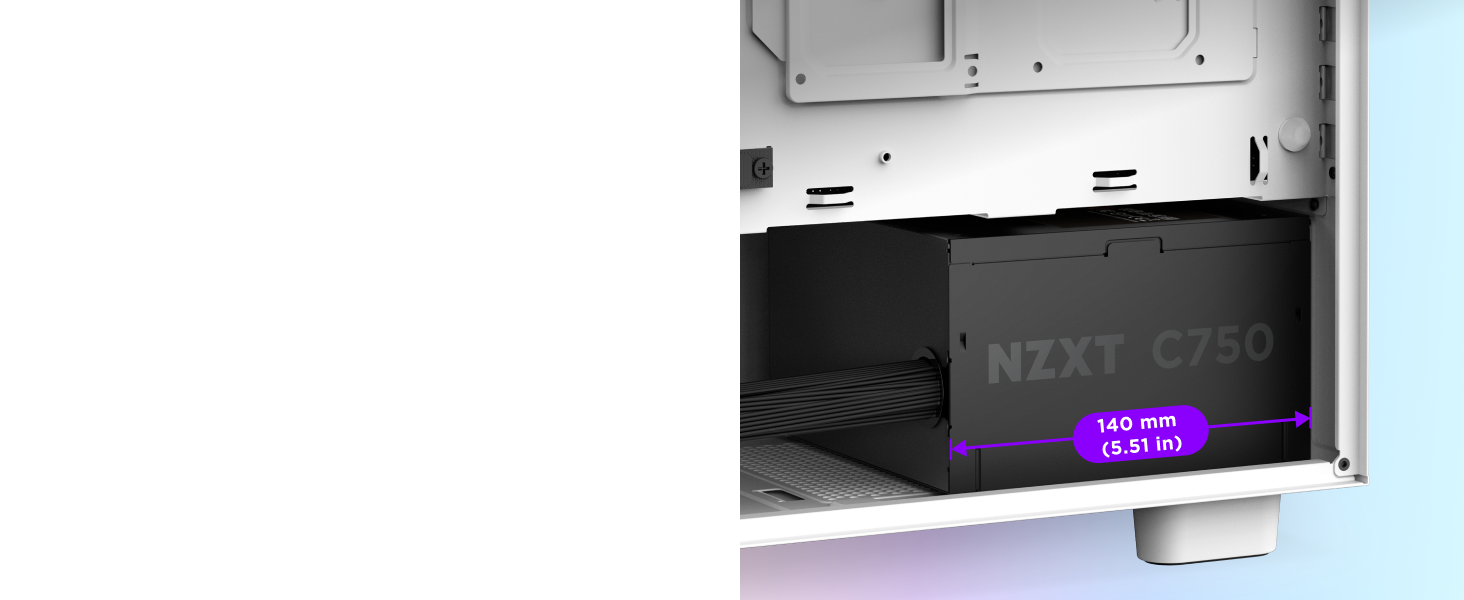Блок живлення NZXT C850 Gold ATX 3.1, 850W, повністю модульний, 80 Plus Gold, чорний