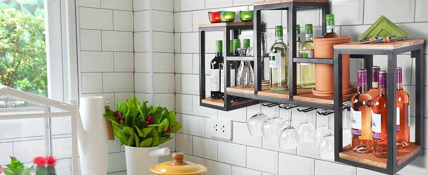 Полиця для вина Kobolo Malbec - металева, 80x25x55 см