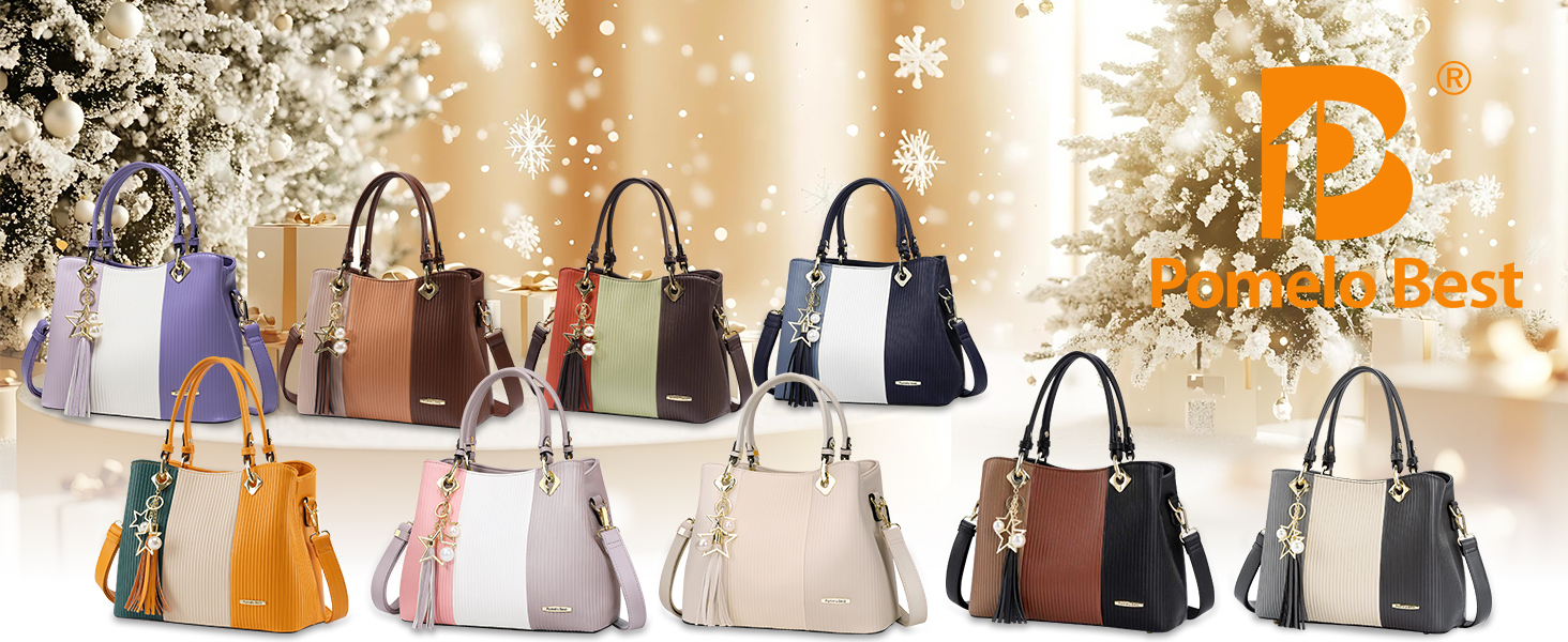 Сумка Pomelo Best жіноча через плече багатокольорова смугаста з внутрішніми кишенями сіро-рожева