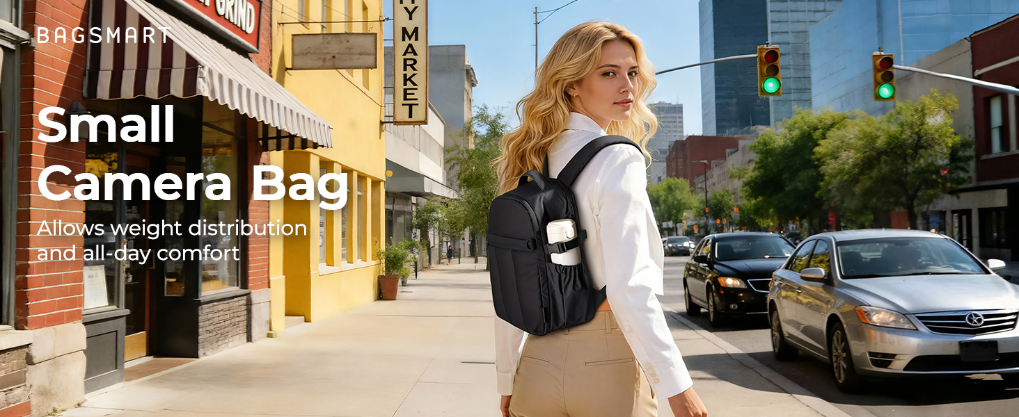 Фоторюкзак Bagsmart для камери та ноутбука 13.6