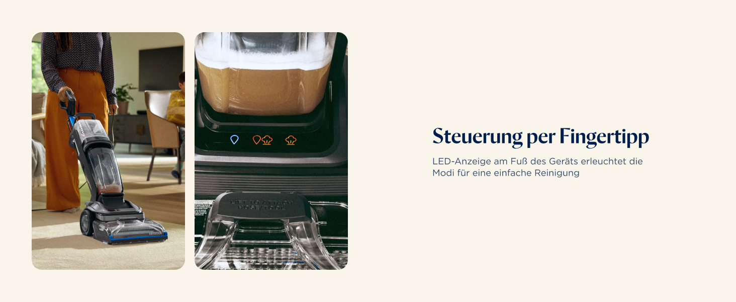 BISSELL Revolution HydroSteam: професійний мийний пилосос для килимів з парою, 1300W, 3670N