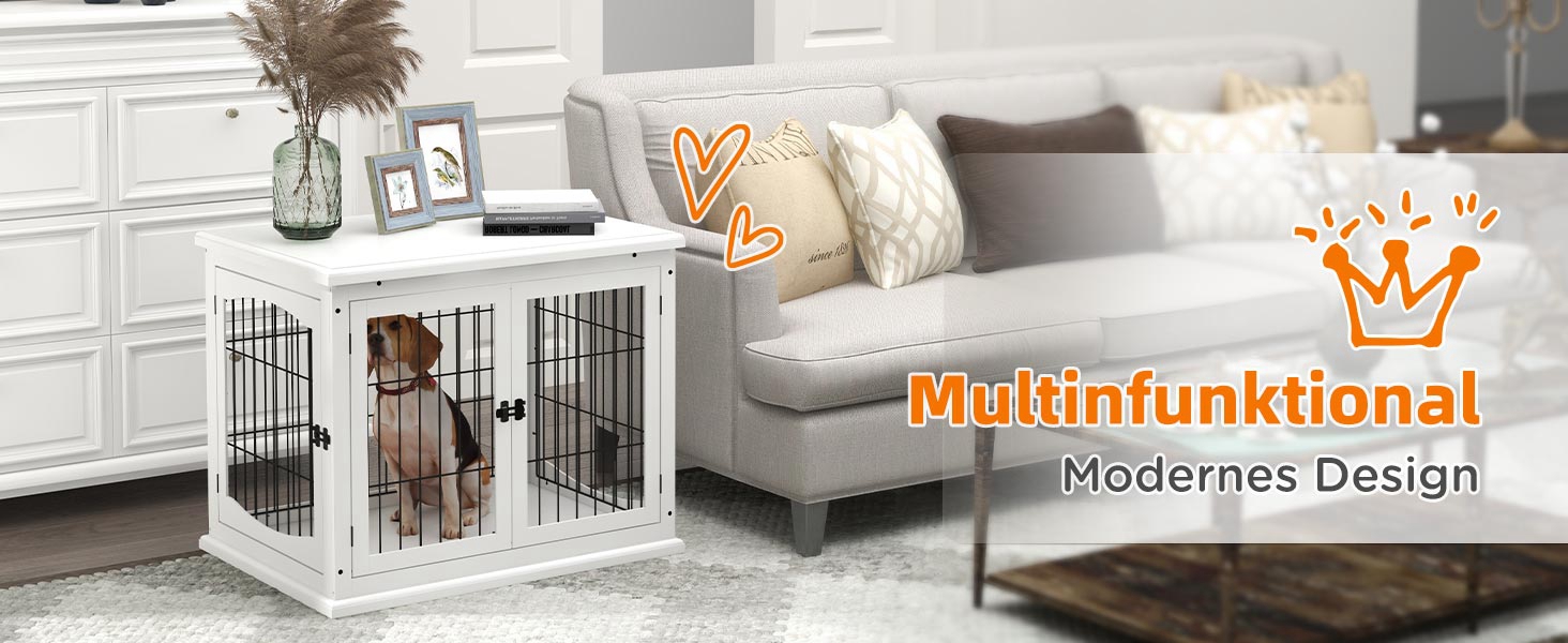 Клітка для собак PawHut - Будка з 2 входами, закривається на замок, для маленьких собак, 58,5 x 81 x 66 см