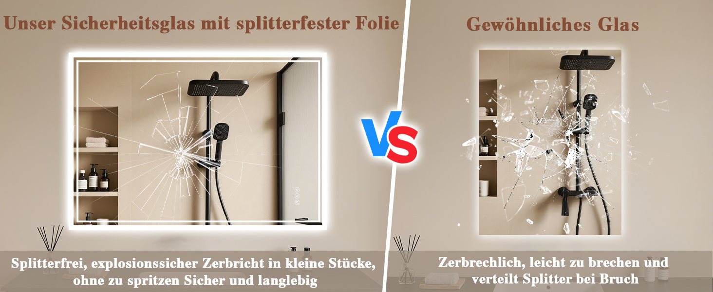 Дзеркало для ванної кімнати з підсвічуванням LED, антизапар, сенсорне управління, регулювання яскравості, 3 кольори світла, овальне, 50x70 см (Bluetooth, антизапар, 100L x 70B см)