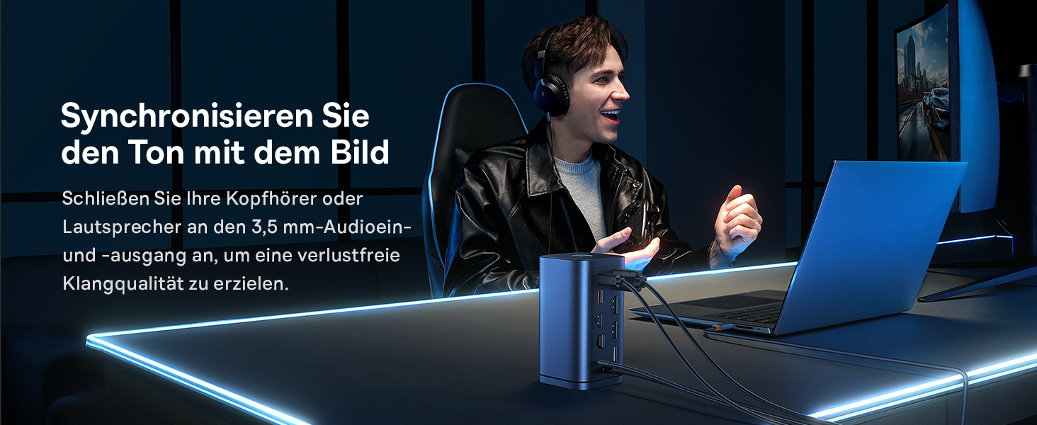 Базаус Док-станція USB-C 12-в-1 для ноутбуків Dell/HP/Lenovo/Asus/Acer/Mac, 2 монітори 4K HDMI, 10Gbps USB-C/A, 100W PD, Gigabit Ethernet