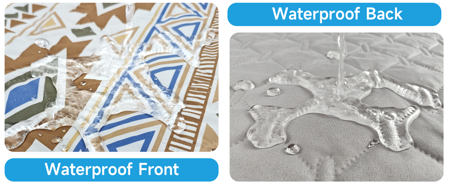 Двостороння водонепроникна ковдра для собак, чохол на ліжко для собак у стилі бохо, ковдра для домашніх тварин, захист дивану/крісла для цуценят, котів, дітей, пральна машина, зворотна сторона (Бежевий медальйон, 178 x 76 см)