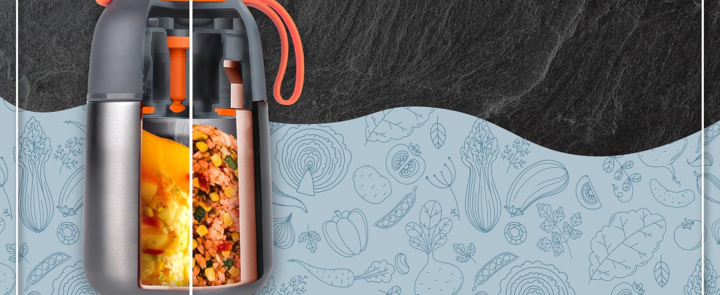 Ланч-бокс Dimono® з нержавіючої сталі (500 мл) - контейнер для їжі на виніс