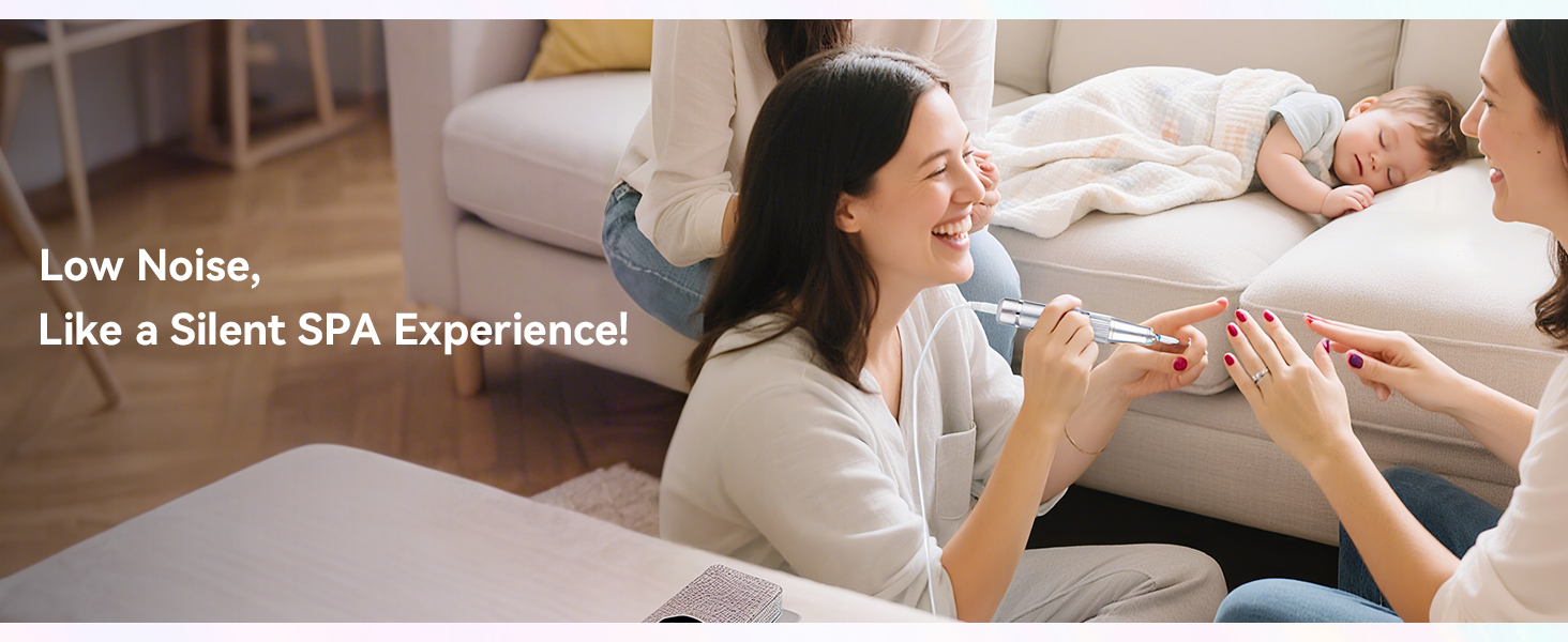 SAVILAND Професійний фрезер для нігтів 40000 об/хв: електрична машинка для манікюру з алмазним покриттям, акумулятор 4000 mAh, для товстих акрилових нігтів