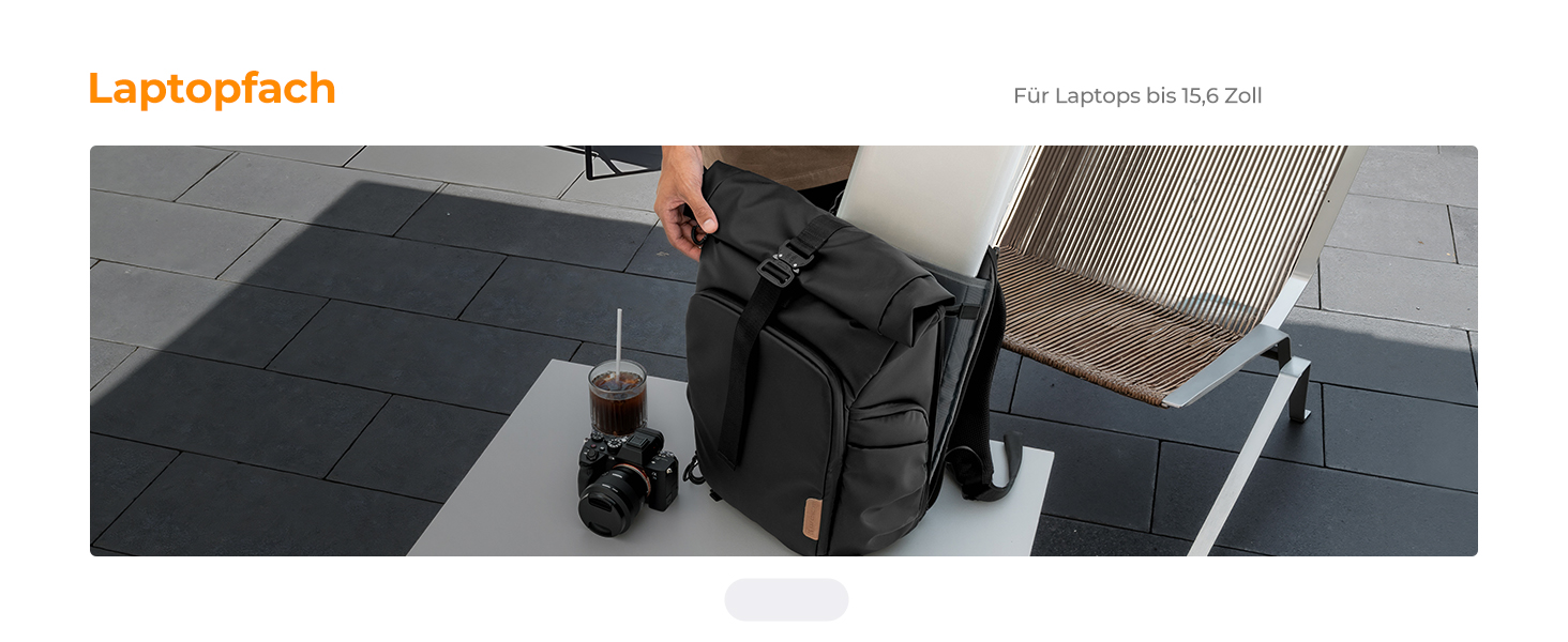 Рюкзак для камери K&F CONCEPT, водонепроникний, великий, з розширеним об'ємом, відділення для ноутбука 15.6 дюймів, для DSLR/SLR камер