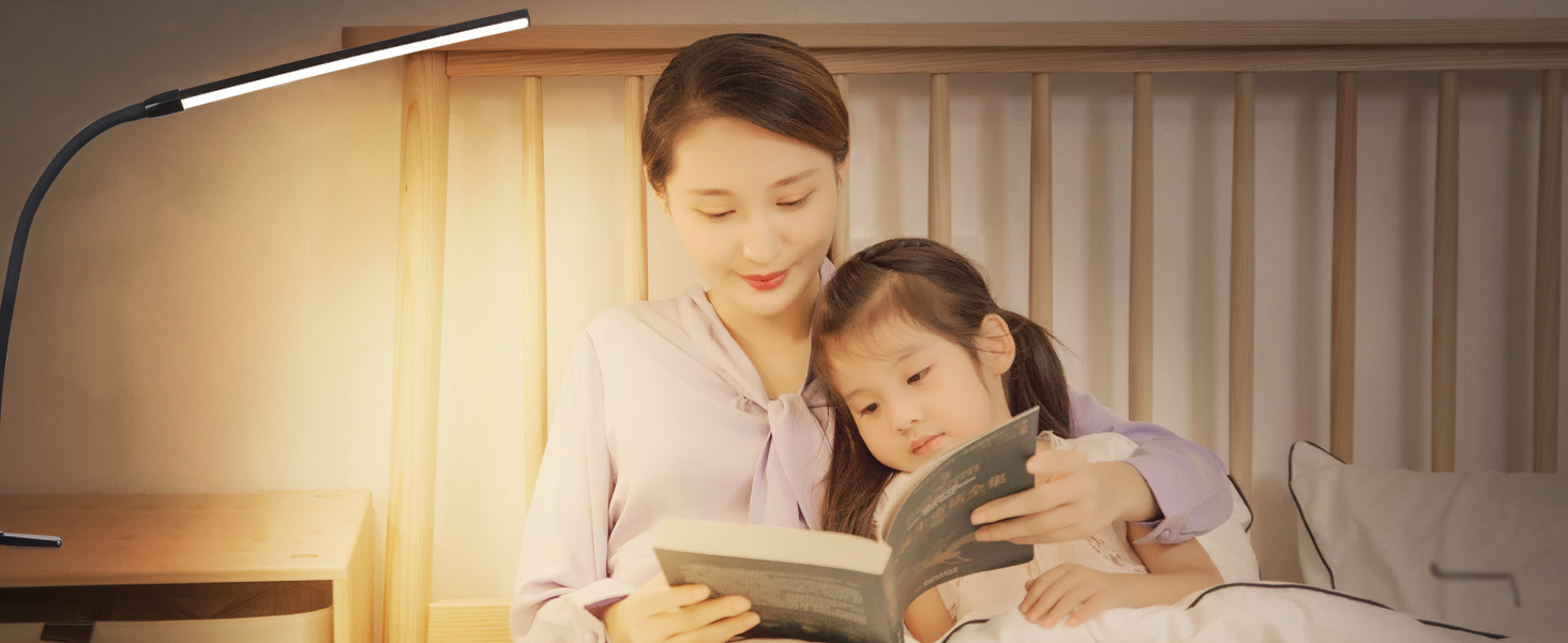 LED лампа для столу Homefire: регульована, чорна, з 3 кольорами та 5 рівнями яскравості, USB, для офісу та навчання