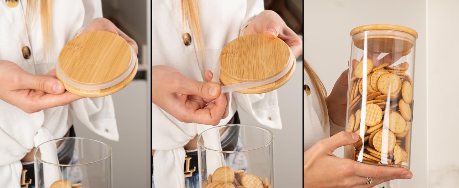 Набір контейнерів для зберігання Deco haus® 2 шт. (1,3 л) - герметичні банки для кави, цукру, крупи та інших продуктів