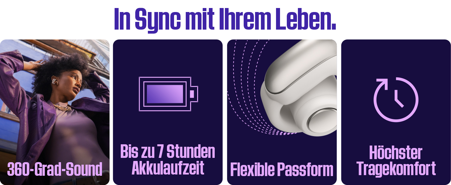Навушники Bose Ultra Open Earbuds: бездротові, відкриті, з технологією OpenAudio, білий (Rauchweiß)