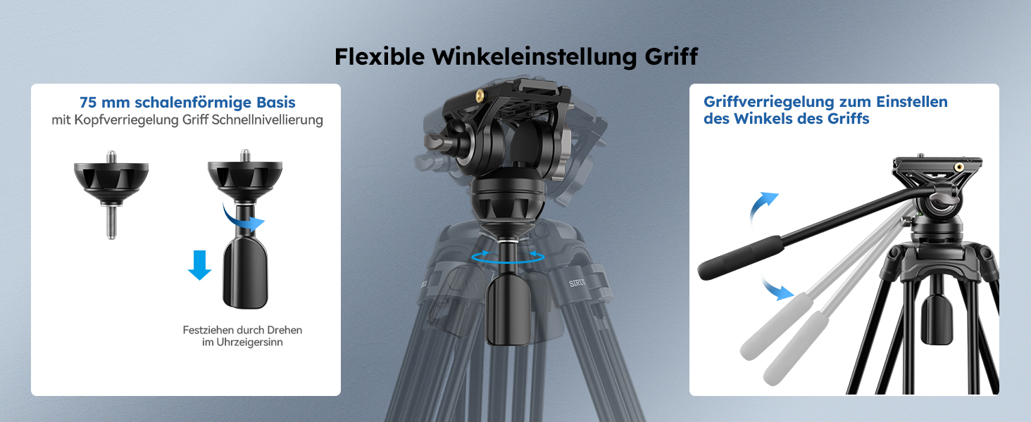 Штатив відео SIRUI з пливним кріпленням 190 см, професійний, для камер, відеокамер, DSLR, алюміній, вантажопідйомність 10 кг (AVT-02)