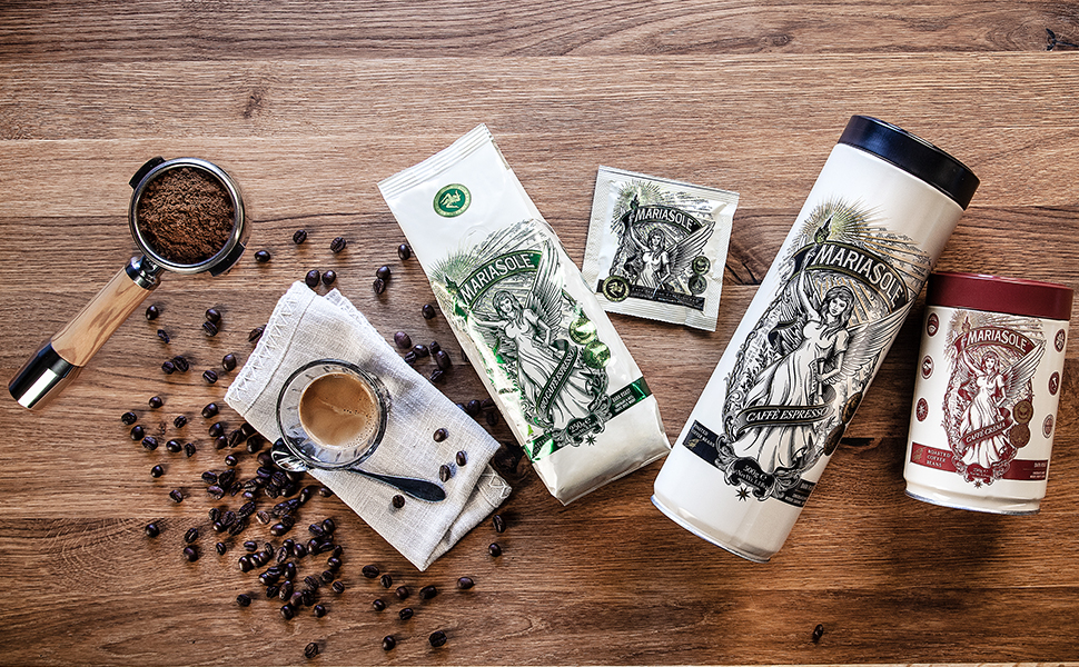 Органічна кава в зернах Mariasole Caffè Espresso, традиційне сицилійське обсмажування на дровах, преміум якість для кавомашин та ріжкових кавоварок, 250 г