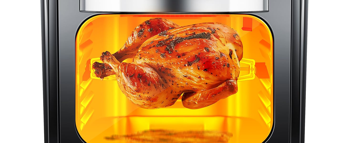 Фритюрниця KESSER® XXL Airfryer 9в1 з грилем, дегідратором та аксесуарами | 1800 Вт, чорний
