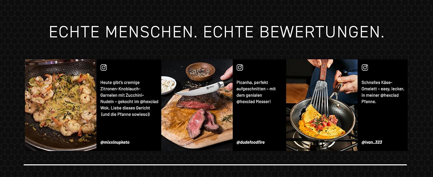 Сковорода HexClad Hybrid Ø 20 см – нержавіюча сталь з сотовою структурою, антипригарне покриття, для всіх плит (індукція), безпечна в духовці та посудомийній машині