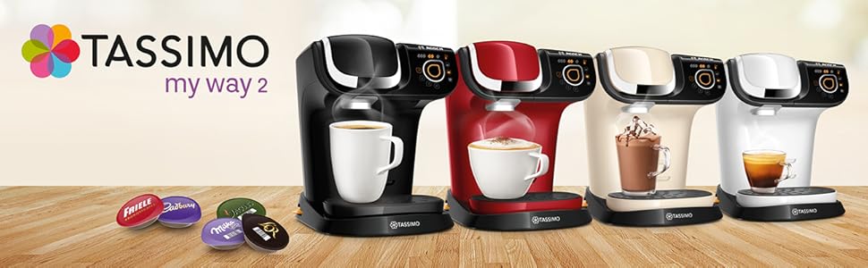 Кавомашина Tassimo My Way 2 TAS6502 з фільтром для води, 70+ напоїв, персоналізація, чорний колір