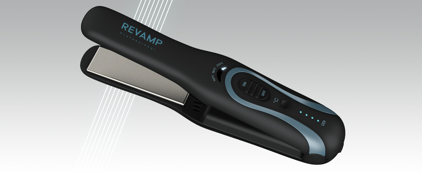 Professional Ceramic Hair Straightener & Curling Iron - 80-235°C with Ionic Plates, LCD Display, 3m Cord & Hair Care Oils