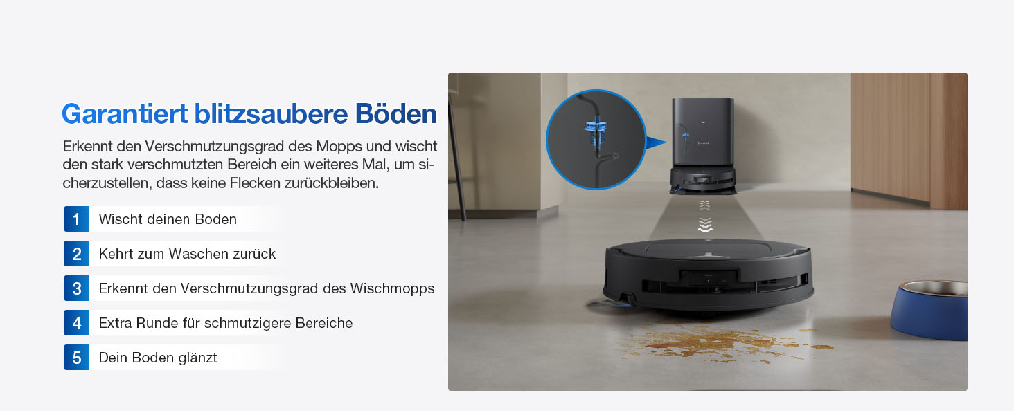 Робот-пилосос ECOVACS DEEBOT T80 Omni з функцією миття підлоги, 18000 Па, OZMO Roller, автоматичне миття моп, ZeroTangle 3.0, миття гарячою водою 40-75°C, чорний