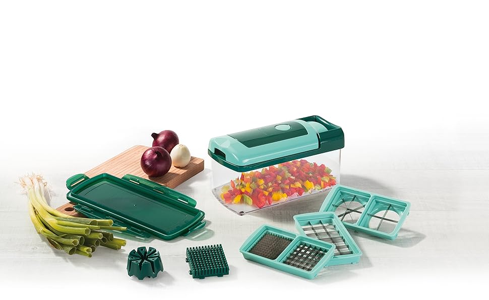 Genius Nicer Dicer Fusion: Набір для нарізання овочів та фруктів (10 частин)