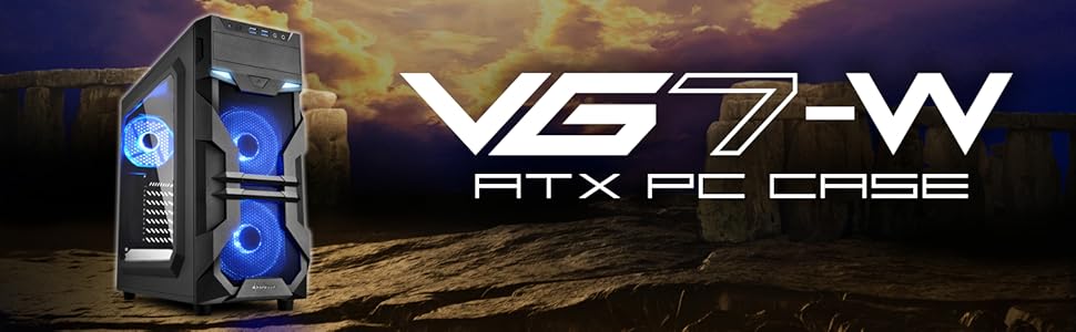 Sharkoon VG7-W: Корпус для ПК (Синій)