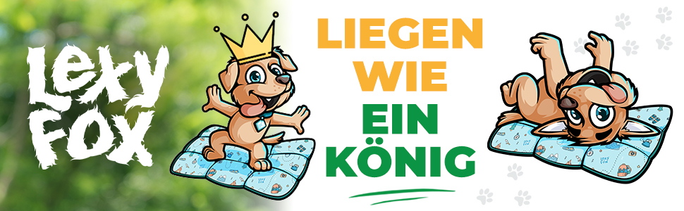 Лежанка для собак LexyFox: водовідштовхувальна, ізольована, з антиковзаючим покриттям | Підходить для подорожей, кемпінгу та відпочинку на природі | Лежанка для собак, килимок для тварин
