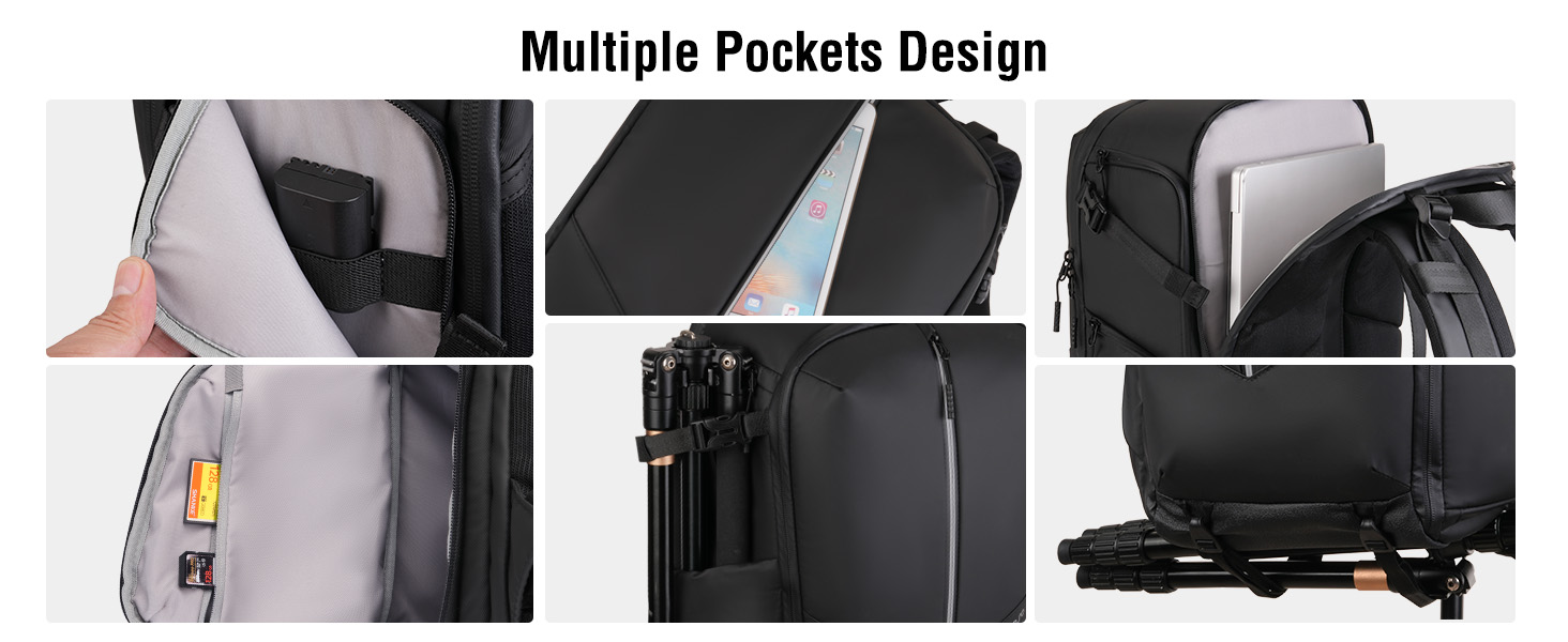 MOSISO Рюкзак для фотокамери, водонепроникний, для Canon/Nikon/Sony, з відділенням для ноутбука 16