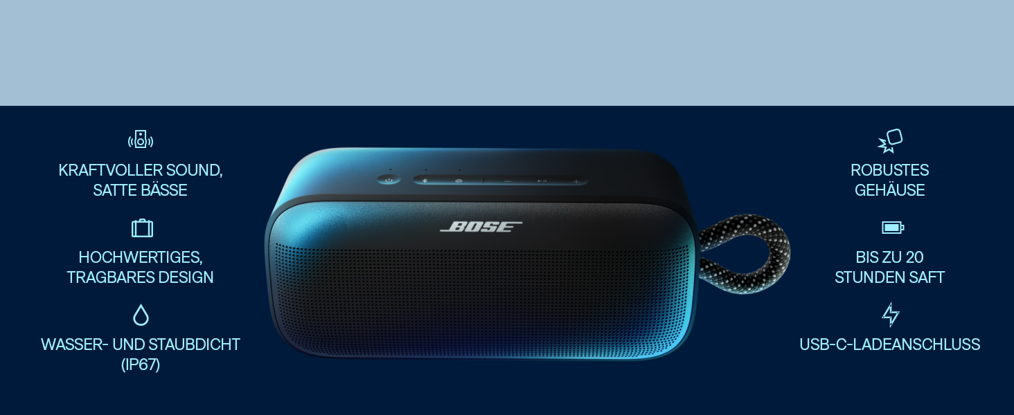 Bose SoundLink Plus: Портативна Bluetooth колонка для вулиці, чорний колір. До 20 год роботи