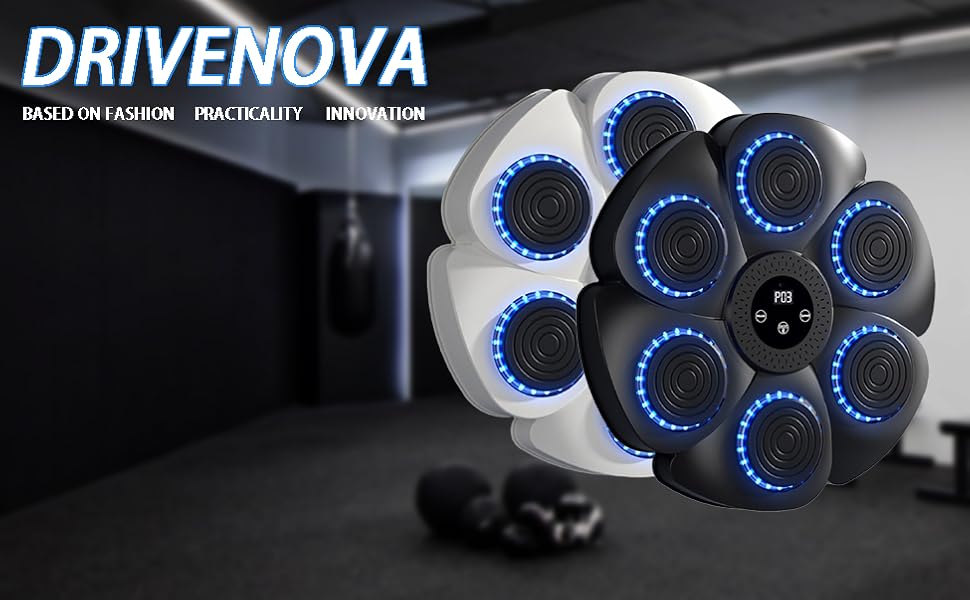 Машина для боксу DriveNova з LED-підсвіткою та Bluetooth - музична машина для боксу для дорослих та дітей, 9 швидкостей