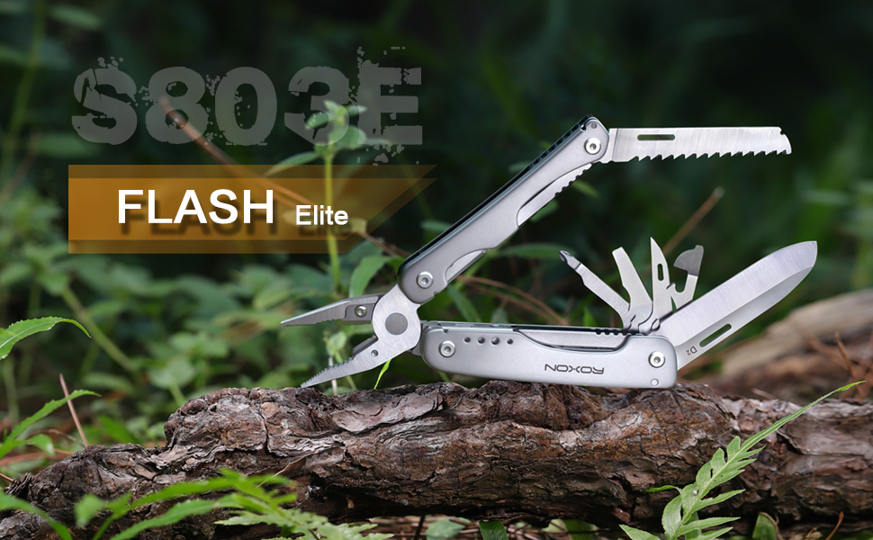 ROXON S803E Elite Update Multi-Tool - 20-Function Survival Knife with Pliers & Fire Starter | EDC Outdoor Tool