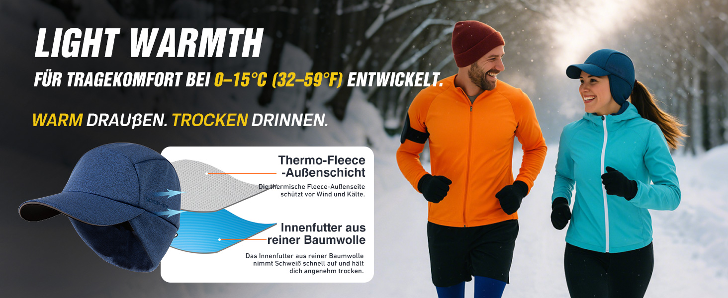 Водонепроникна шапка-базовка з відкидною козирком для бігу та зимових видів спорту, TOP-EX, L-XL, червона