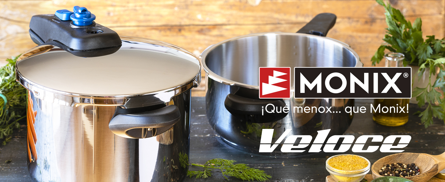 Каструля-скороварка MONIX Veloce 7 літрів з нержавіючої сталі, підходить для всіх типів кухон