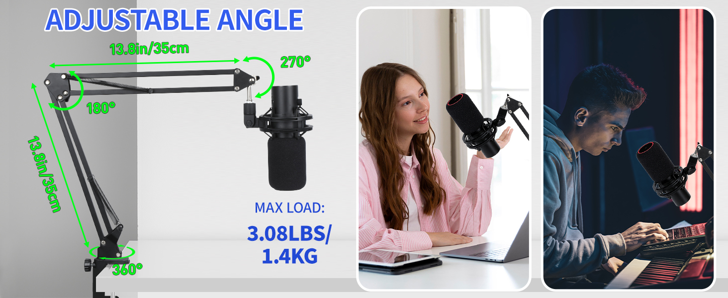 Кріплення для мікрофона HyperX QuadCast та інші - YOUSHARES (з поп-фільтром)