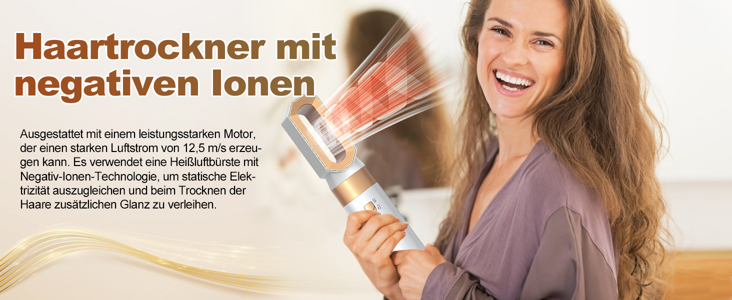 Набір для укладки волосся 6 в 1 Magic Styler, 1000W: фен, круглі щітки, плойка, щітка для об'єму, сушка, укладка, створення локонів