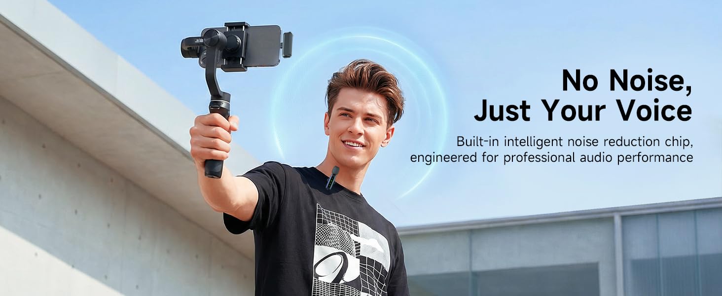Портативний мікрофон для iPhone та USB-C, міні мікрофон з шумозаглушенням та LED-дисплеєм, ідеальний для Vlog та TikTok