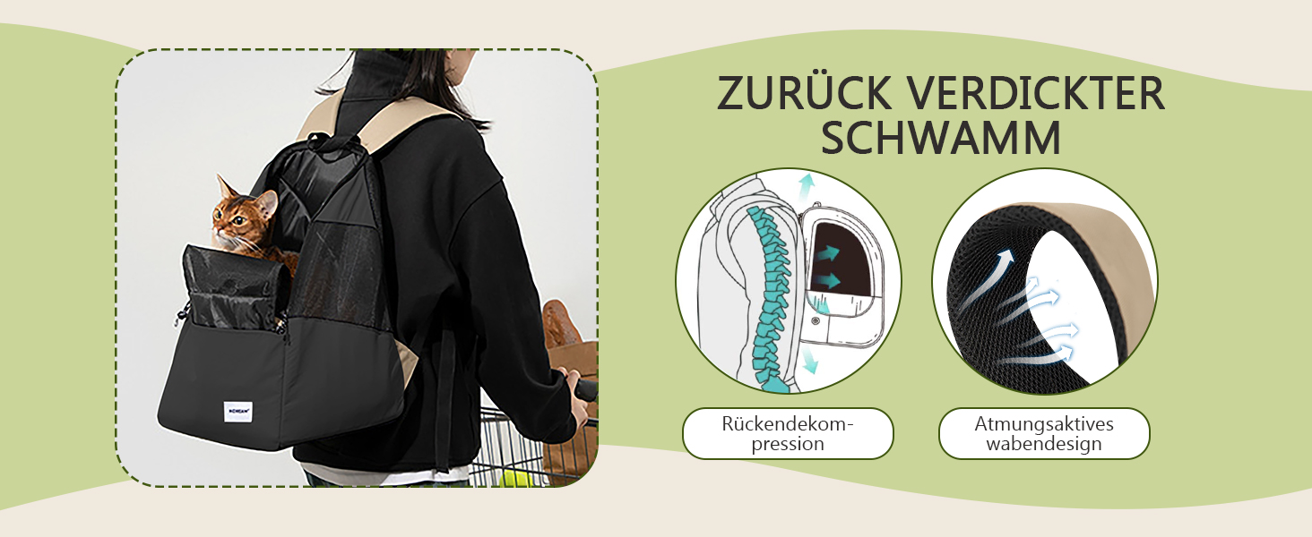 Рюкзак-переноска для тварин ALLSOPETS: для котів та маленьких собак. Зручний, дихаючий, для подорожей, кемпінгу, прогулянок. Бежевий колір