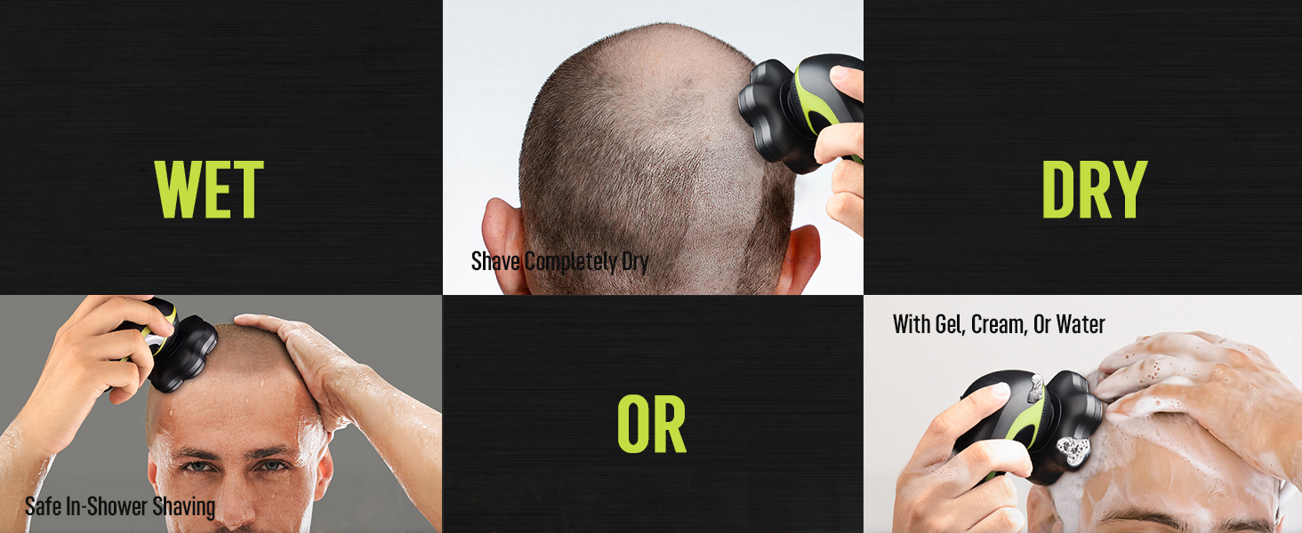 Електричний голєва машина 7D для чоловіків з LED-дисплеєм, IPX7 водонепроникність, USB-C зарядка