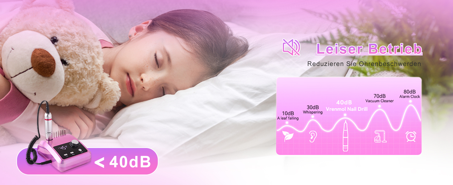 Електричний фрезер для нігтів CozyZen Professional: набір для манікюру та педикюру з LCD-дисплеєм, 45000 об/хв, для акрилу та гелю