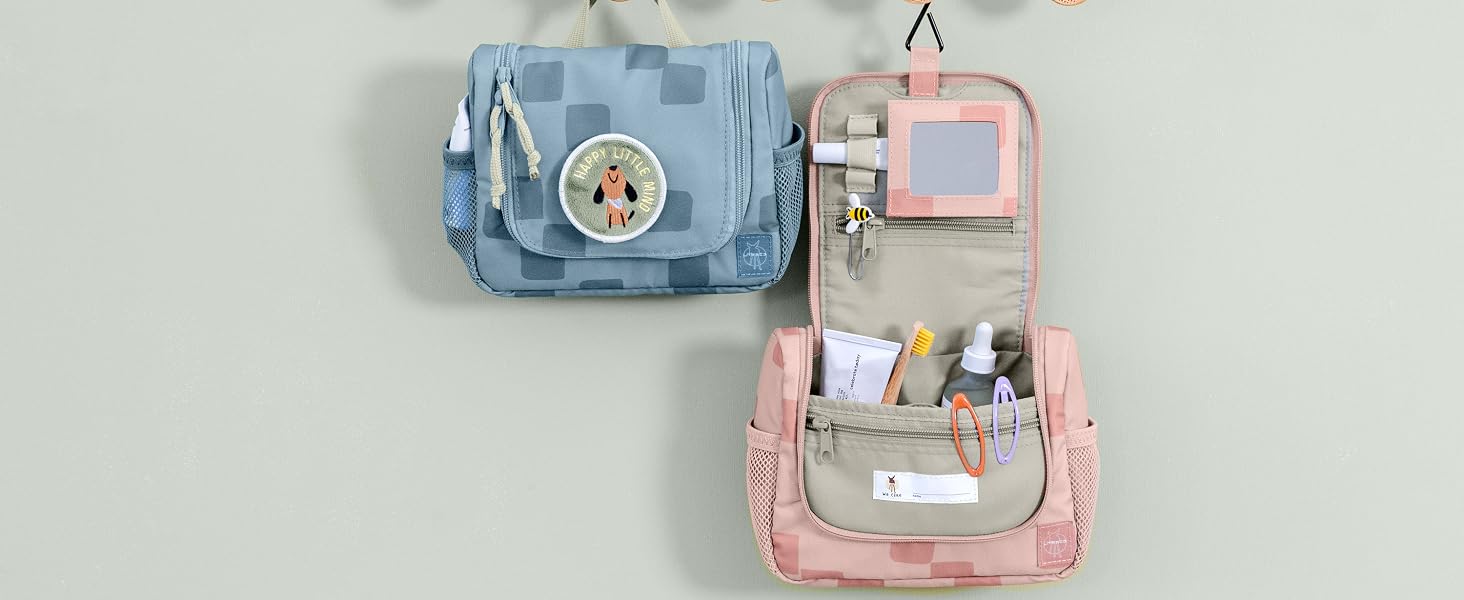 Дитяча косметичка-органайзер для подорожей LÄSSIG Mini Washbag з підвісом, принт Party Rose